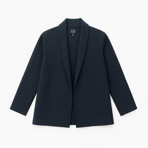 90's Vintage Eileen Fisher Navy Jacket – Size Medium – Minimalist & Timeless